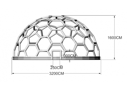 Crafting a Customized 32m Diameter Inflatable Dome Tent 