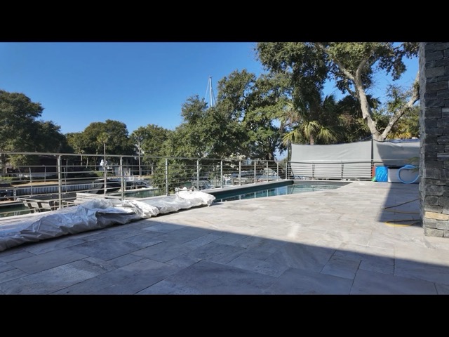 Unboxing inflatable pool dome accessories