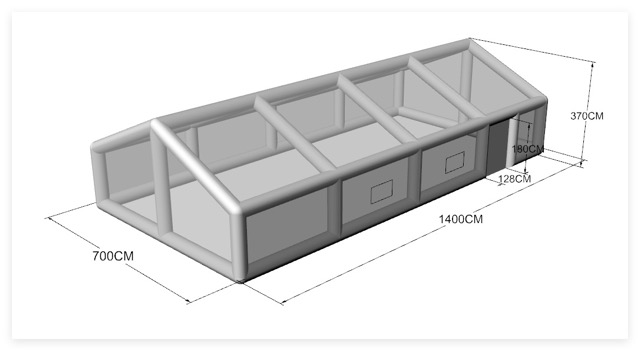 3D rendering of pool dome
