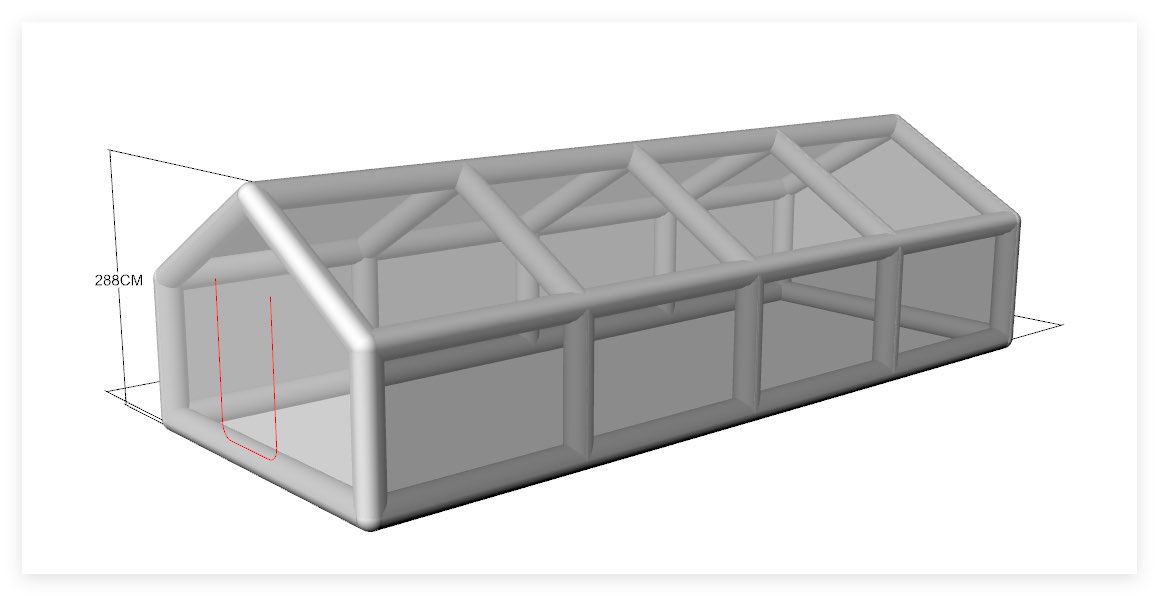 3D Rendering of the Inflatable Pool Tent