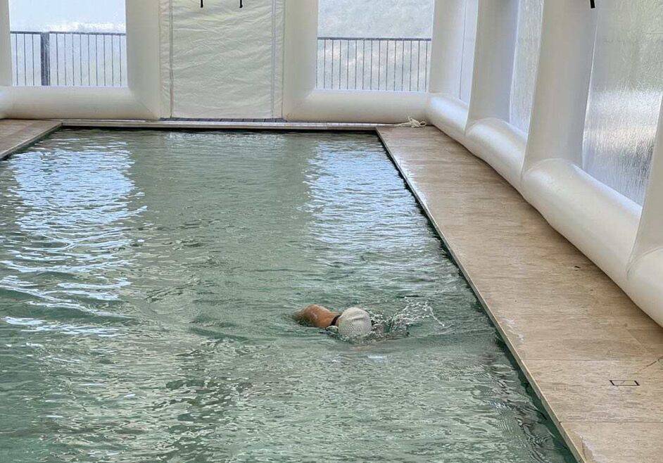 Thermal efficient pool dome