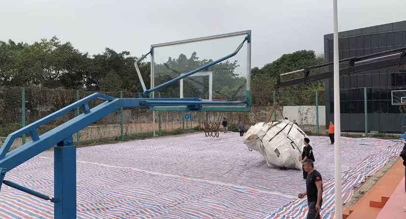 Site Preparation for Large Inflatable Tent