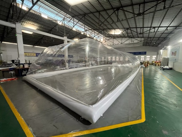 air-supported pool cover