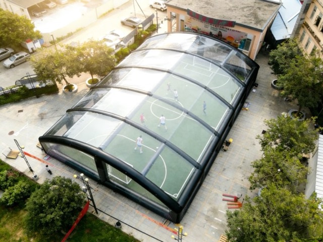 Inflatable Soccer Tent Top View