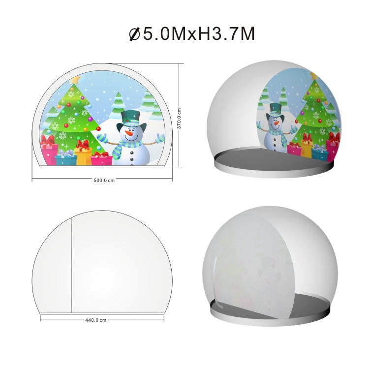 5m Custom Inflatable Snow Globe Bubble Tent for Festivals and Exhibitions