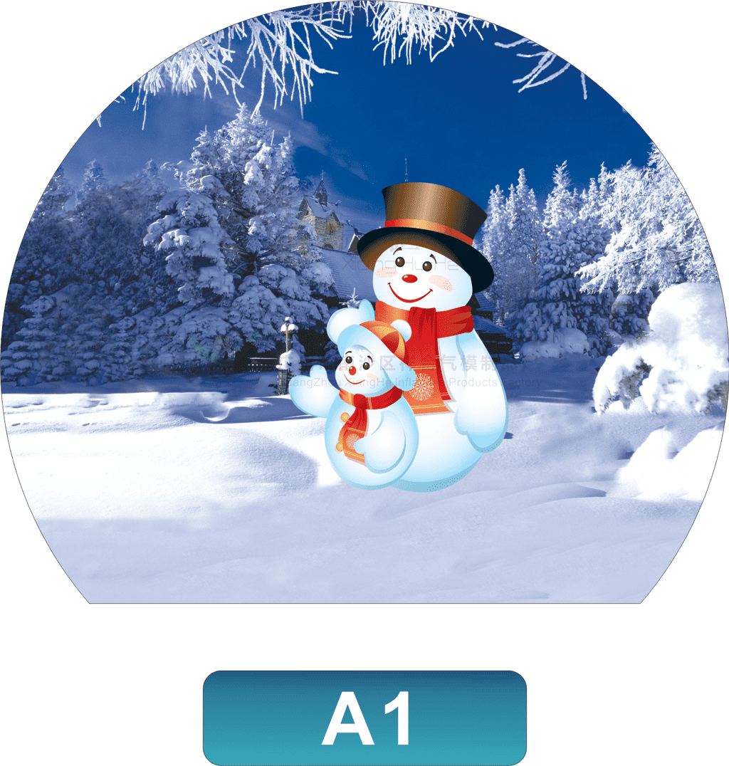 Inflatable Snow Globe Background Image Set 1 for Holiday Bubble Tent Decor