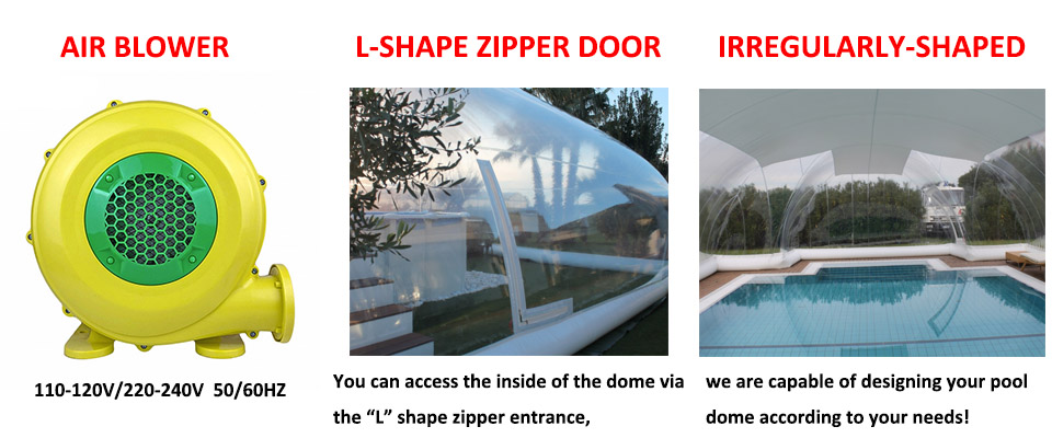 High-quality Zip and Base Detail of Pool Dome