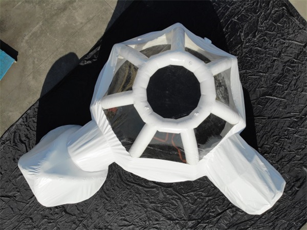 Inflatable dome tent