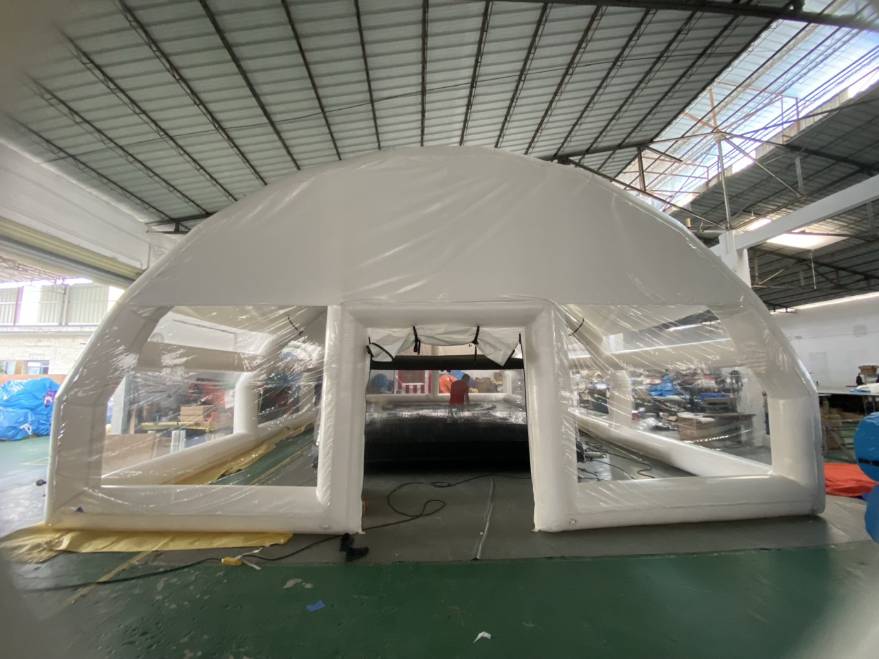 Inflatable pool tent