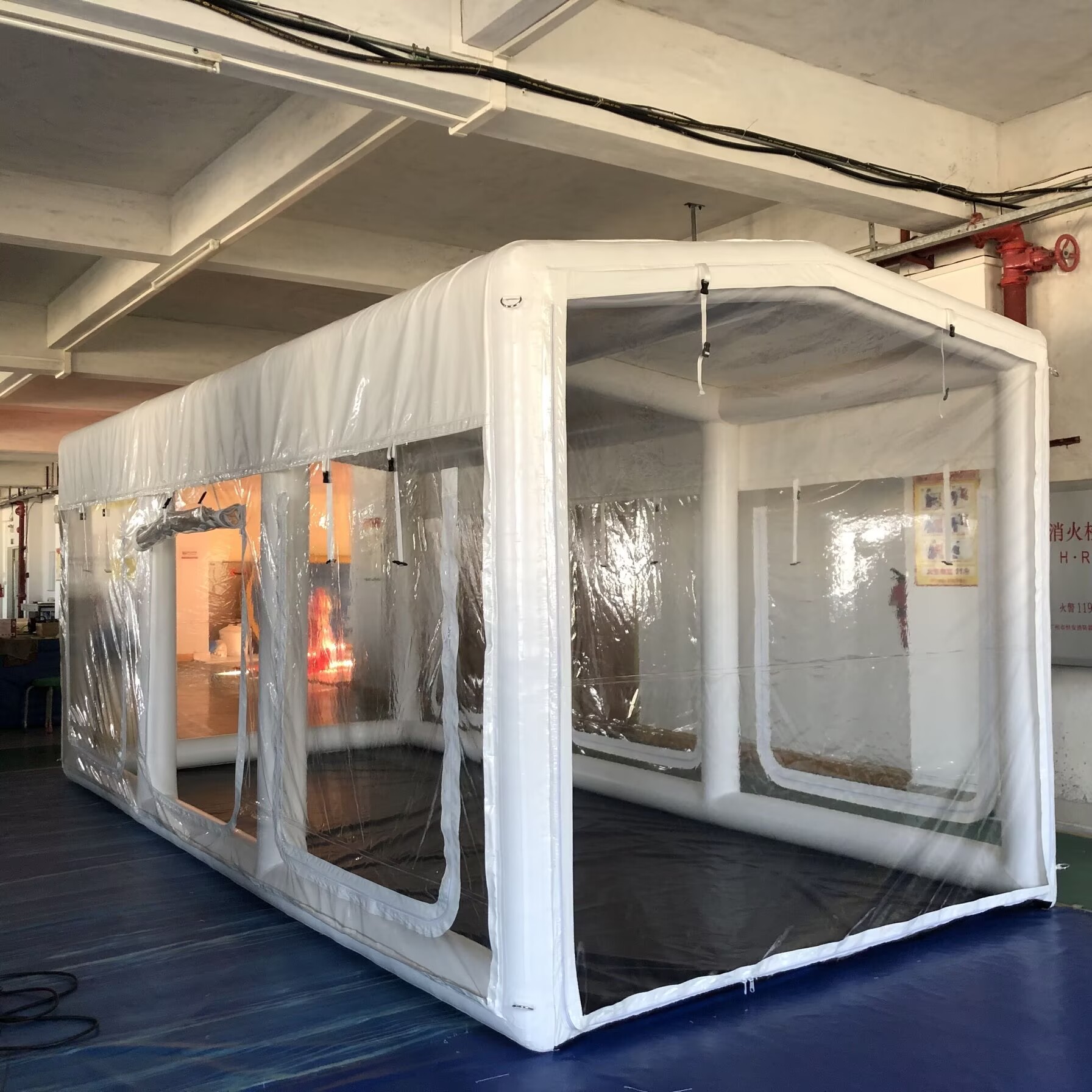 white inflatable car tent