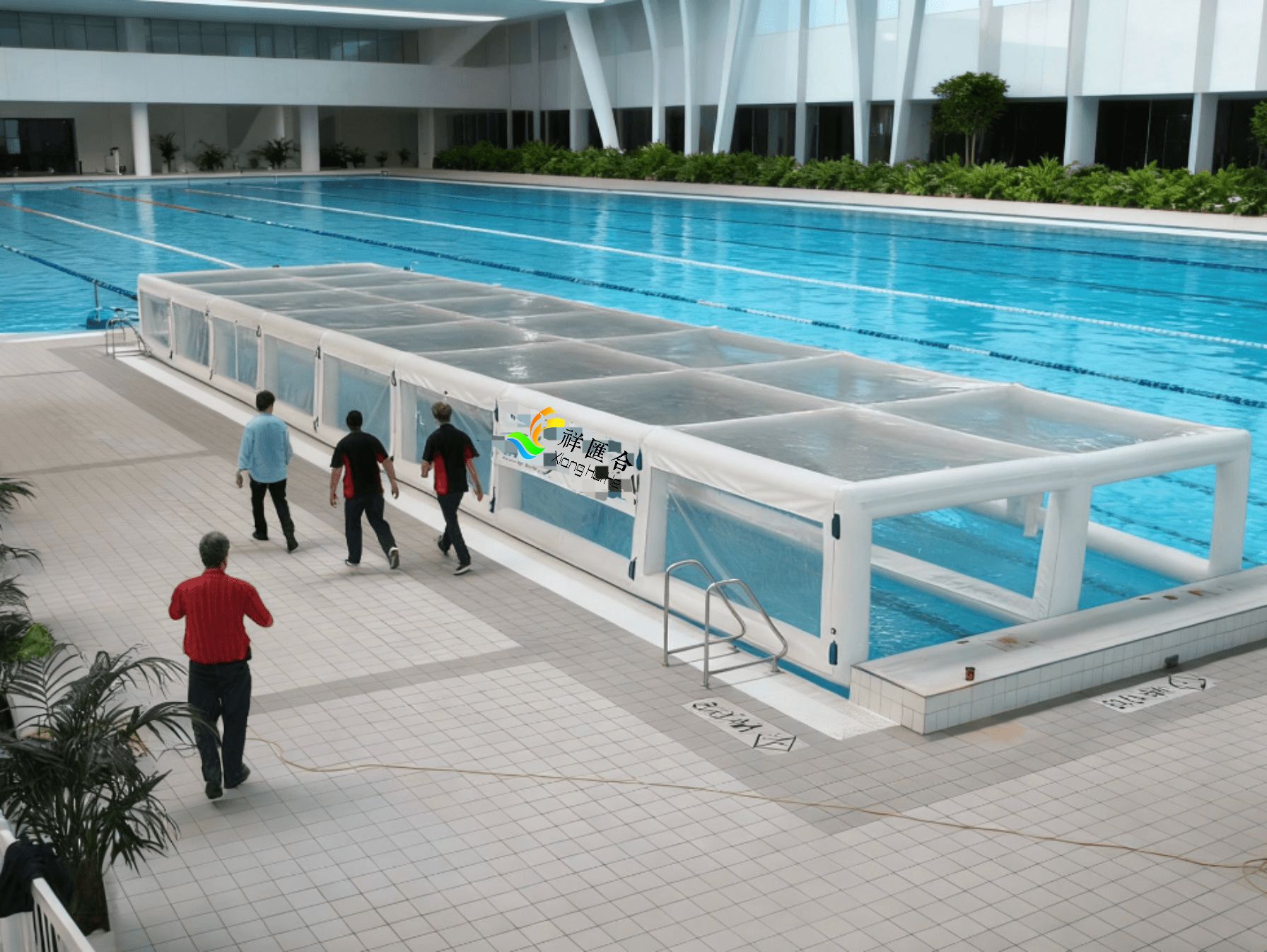 Inflatable swimming training at simulated altitude