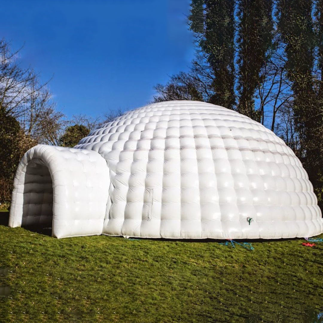 Inflatable dome tent