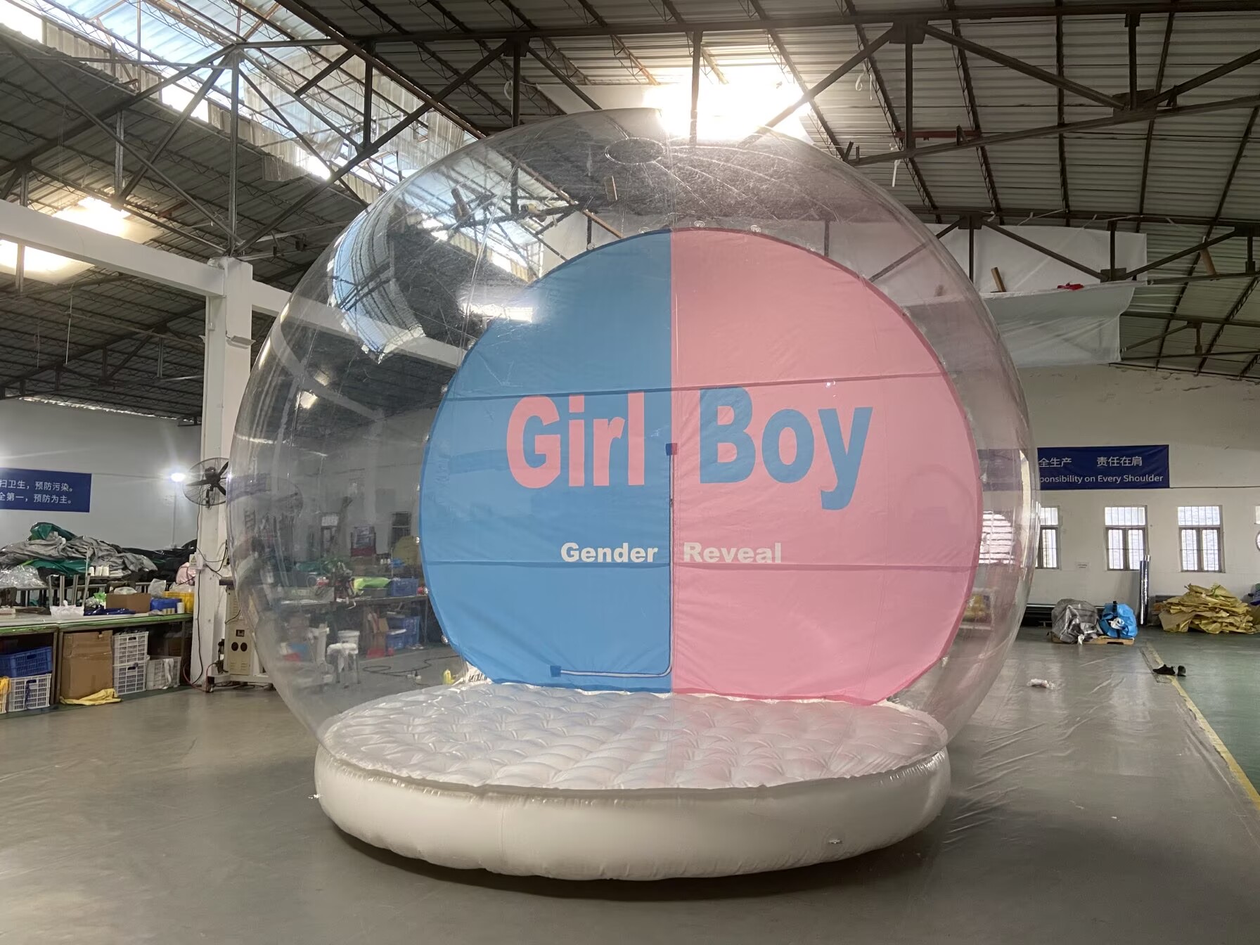 christmas snow globe tent