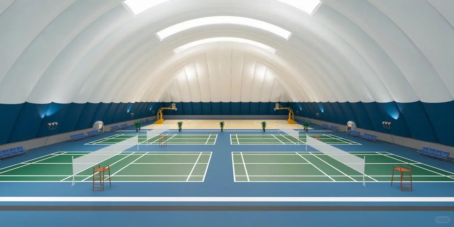 air-supported badminton dome
