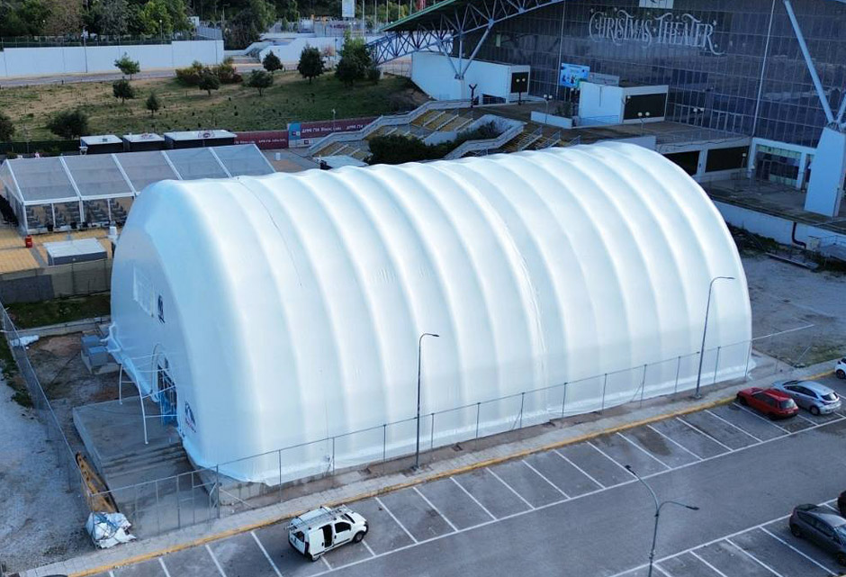 inflatable basketball air dome