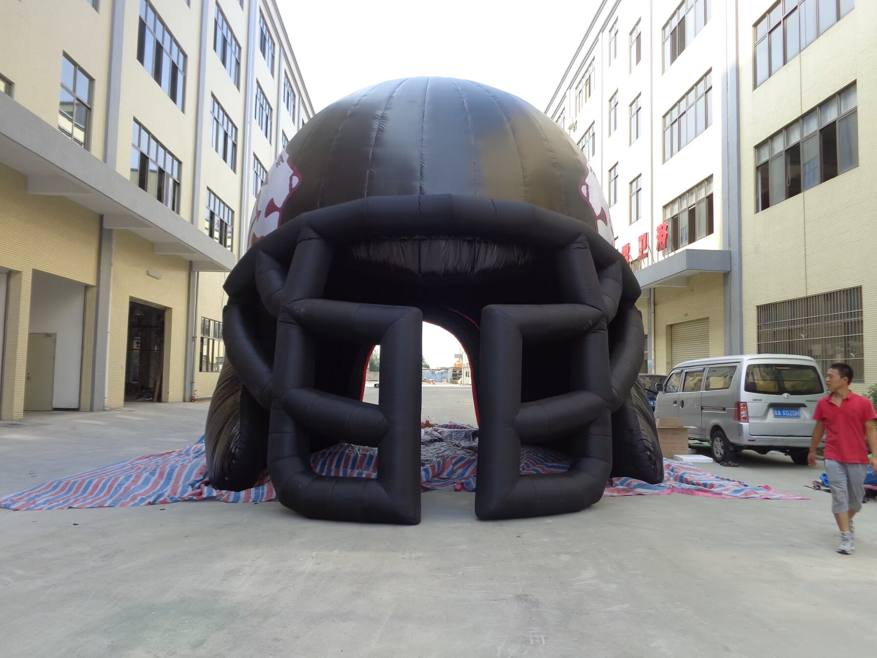 Faith Chargers 0.55mm PVC Inflatable Football Helmet Tunnel Model FC-2026