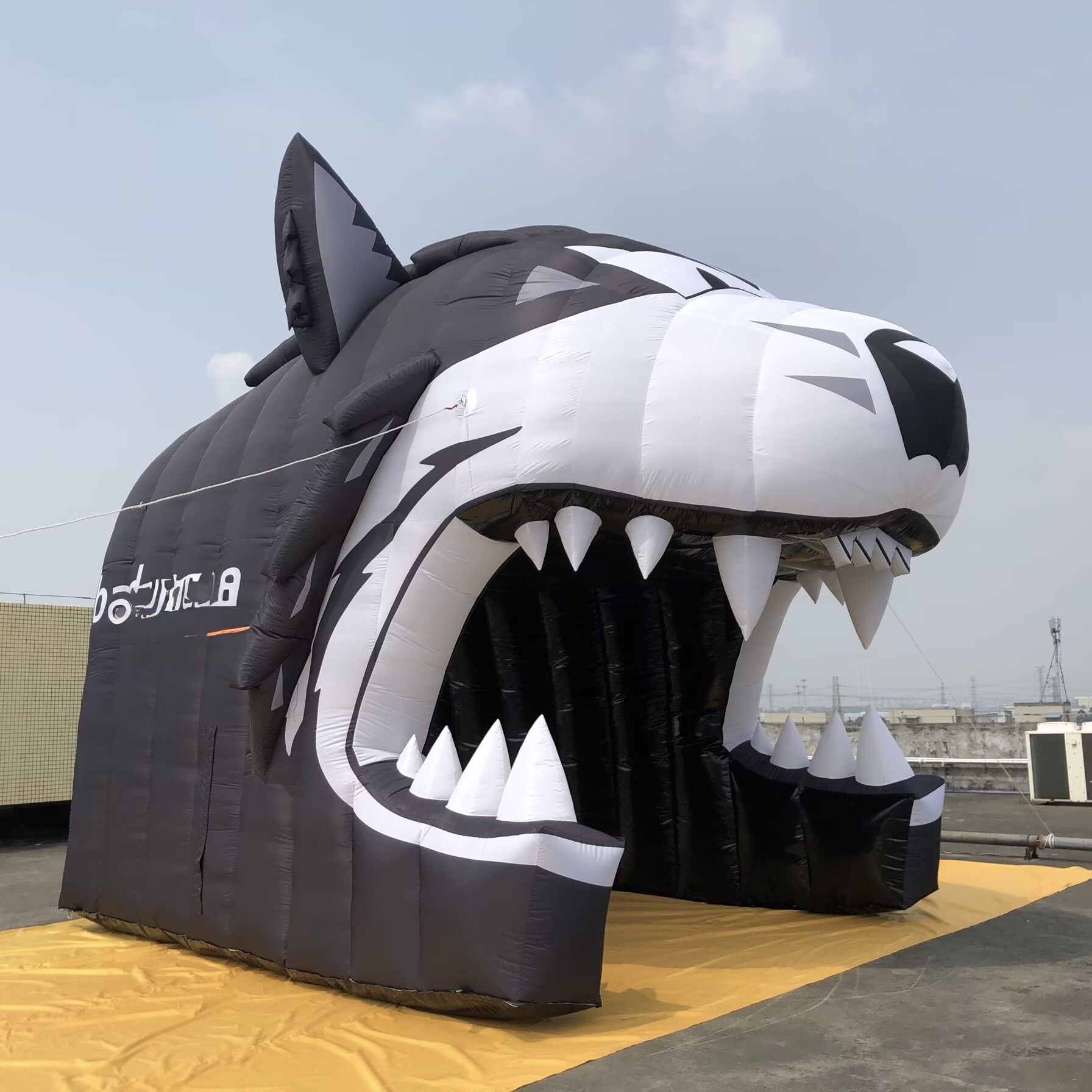 wolf cartoon inflatable tunnel