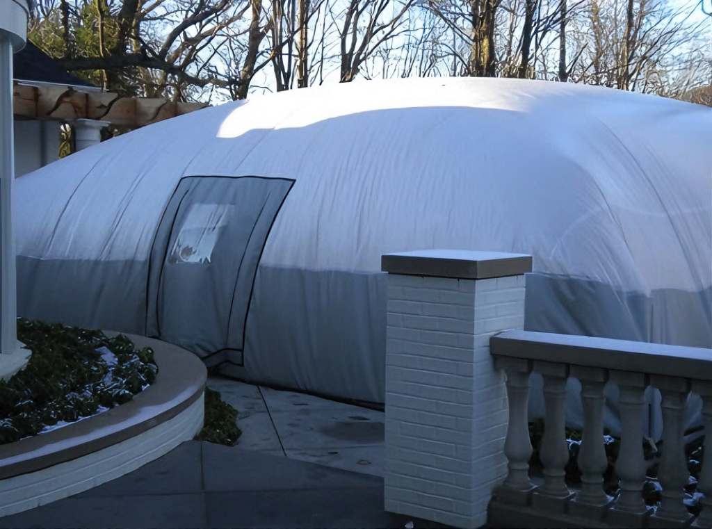 inflatable construction dome