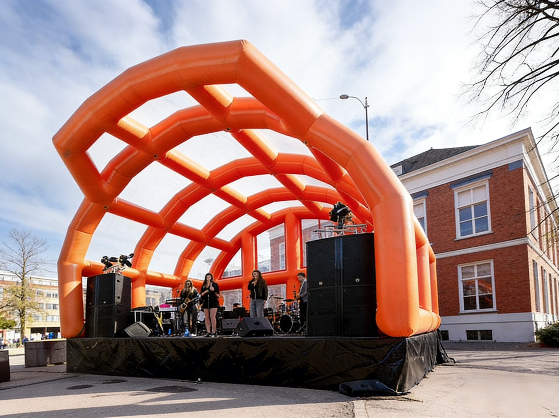 Durable PVC inflatable concert stage