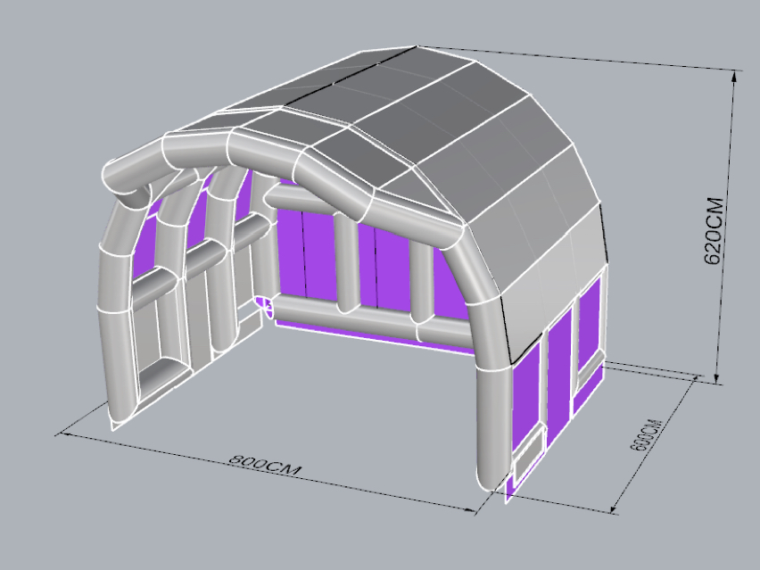 4x7m inflatable stage podium