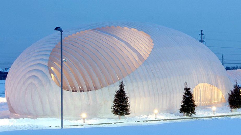 Interior View of Inflatable Office