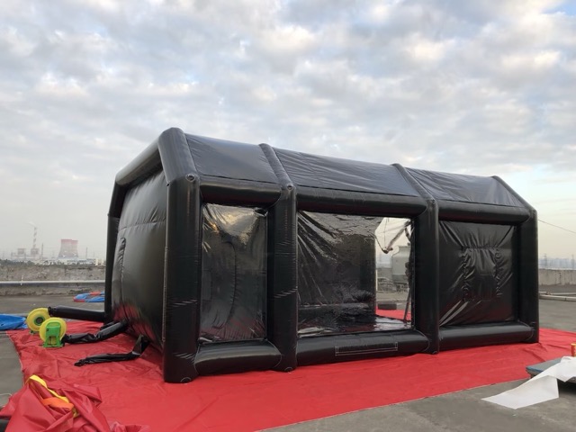 Inflatable spray booth main view