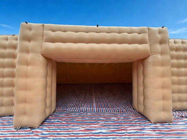 air supported inflatable tent