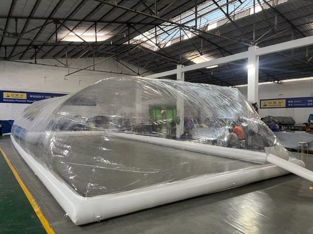 transparent pool dome