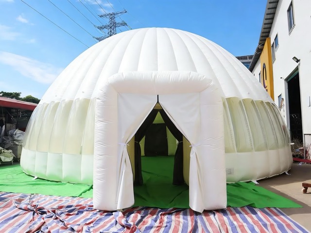 luxury glamping dome interior