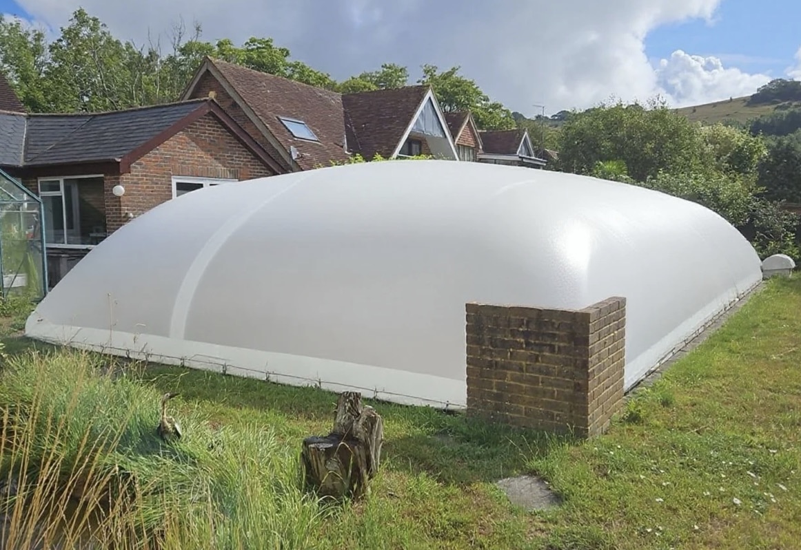 Transparent PVC Mesh Reinforced Inflatable Pool Cover