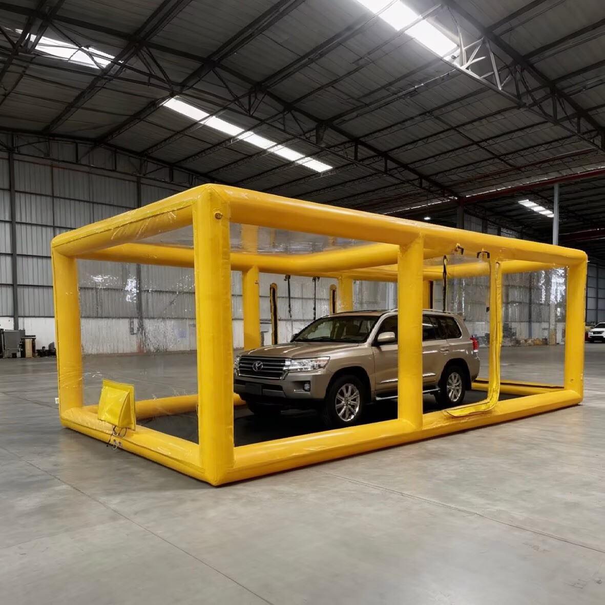 Yellow Rectangular Inflatable Garage