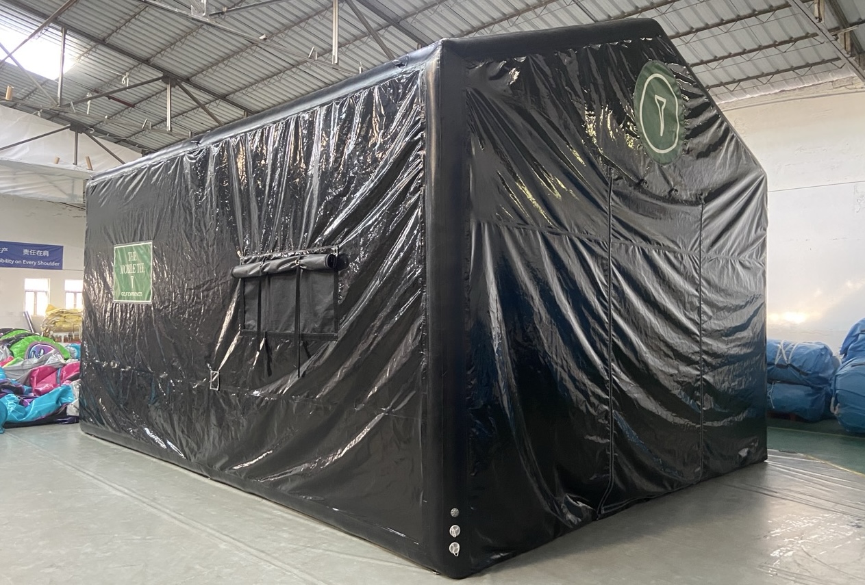 6.1X4.88X3.9M Inflatable Black Air Shelter Airtight Storage Tent