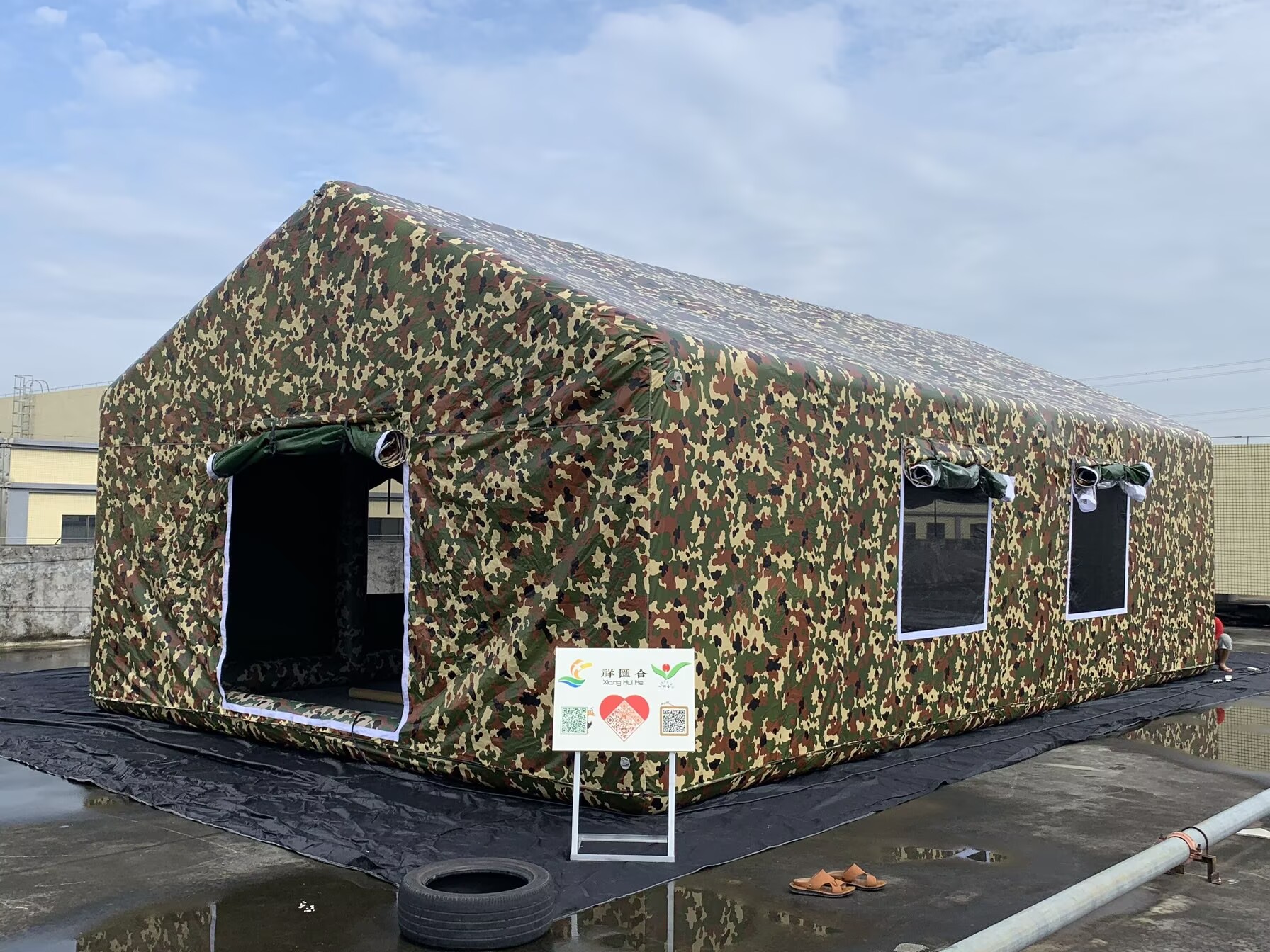 Large Camouflage Inflatable Tent