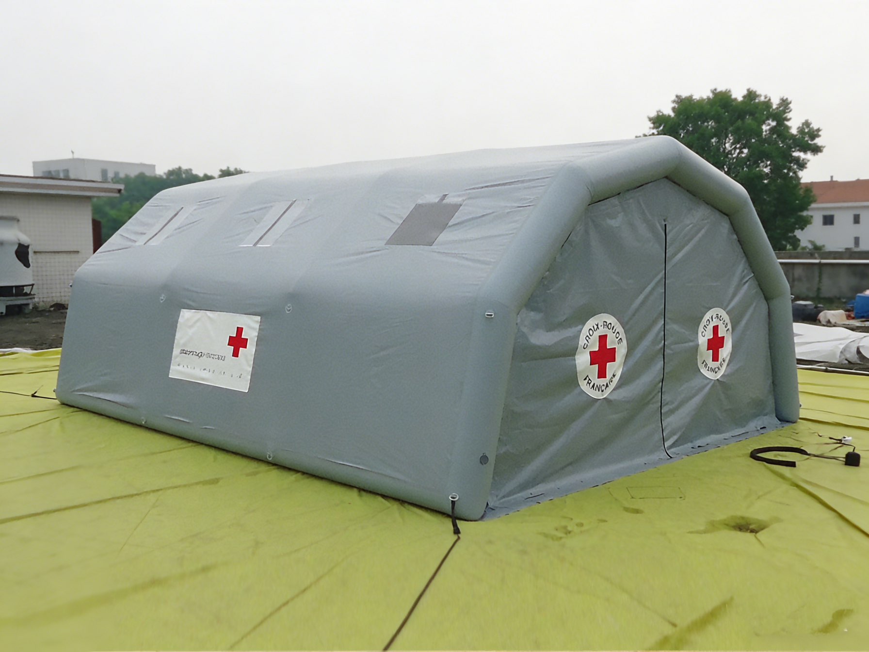 Gray Inflatable Rescue Tent Emergency Shelter