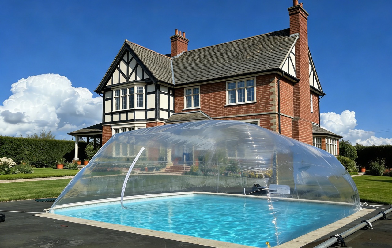 Outdoor Customized Inflatable Clear Swimming Pool Cover Transparent Pool Dome
