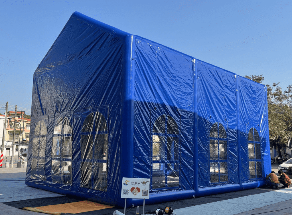 Large Blue Inflatable Tent Outdoor Event Shelter
