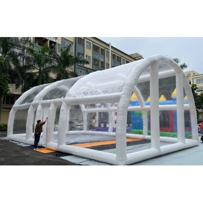 Clear arch shape inflatable pool dome for winter