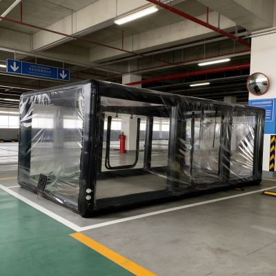 Sleek Black Airtight Inflatable Garage 5.2×2.5×2M