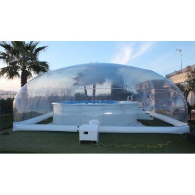 Transparent tent inflatable pool cover
