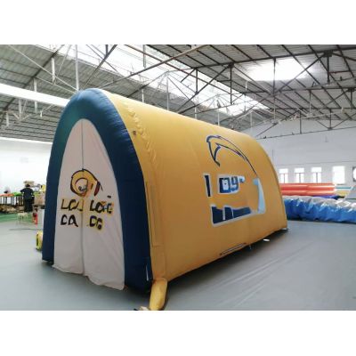 Curved Color-Block Inflatable Tunnel Tent
