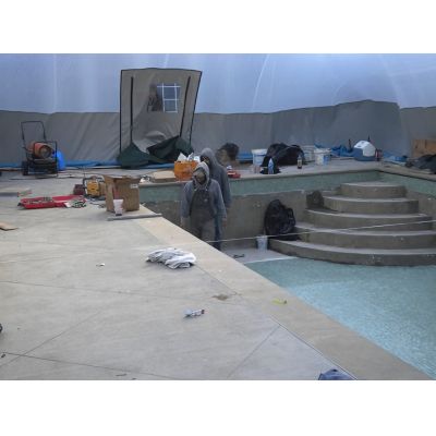 Air-Supported Inflatable Pool Plastering Dome