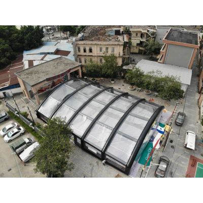 25X19X6m Black Inflatable Football Tent