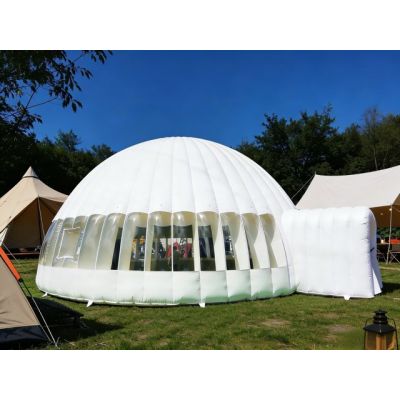 Glamping Style 11m Giant White Inflatable Igloo Dome Tent