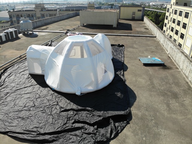 Weather resistant outdoor inflatable tent