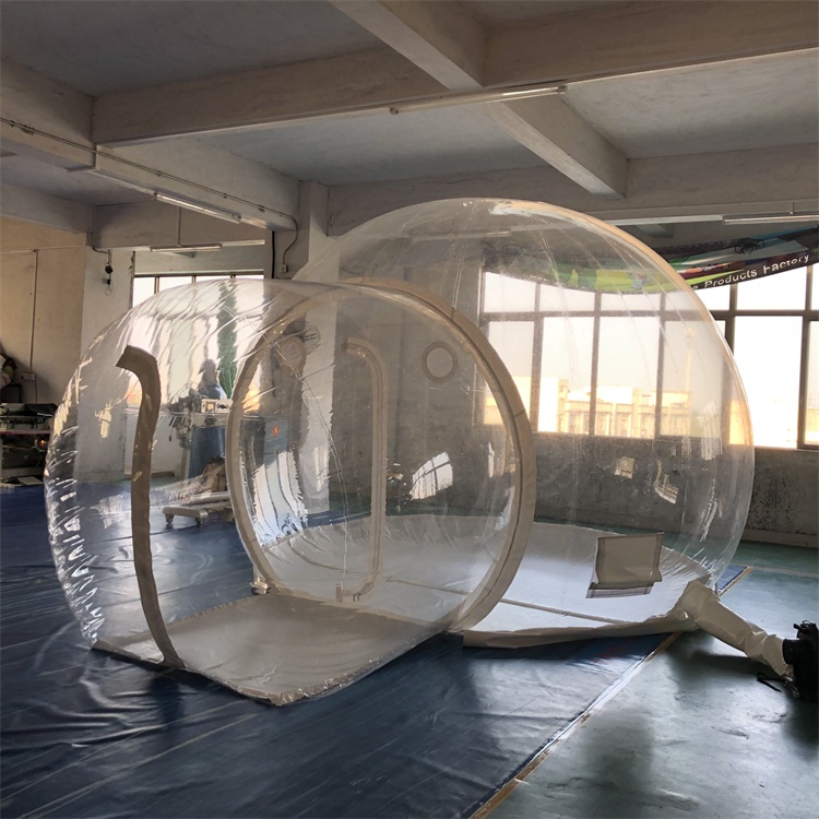 Clear inflatable igloo tent for luxury glamping